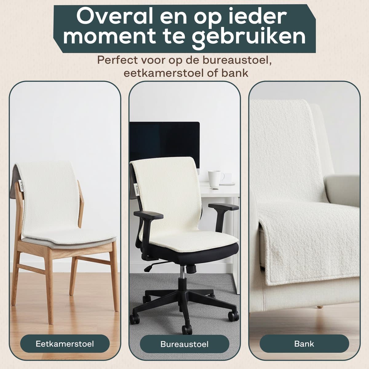 Kuddle Elektrische Deken Draadloos - Warmtedeken Infrarood & Oplaadbaar - Teddy 'Off White' 135x45cm - Inclusief Batterij - Camping - Kamperen thumbnail 7