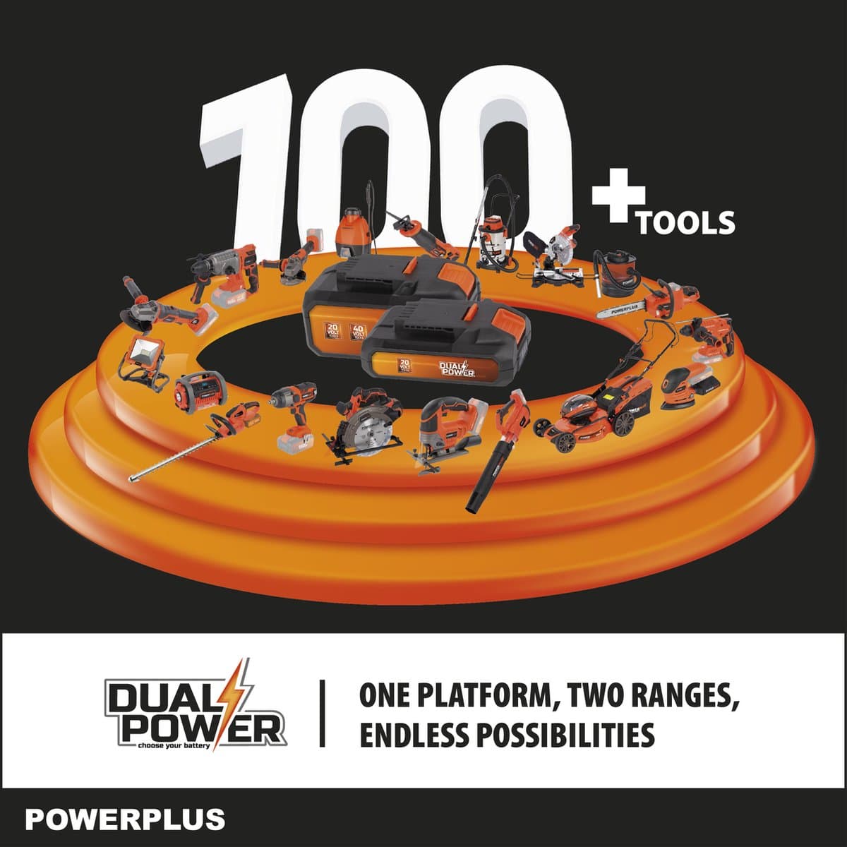 Dual Power Accu-bladblazer POWDPG75270 - Bladblazer op batterij van 40 V, 3-in-1: versnipperen, blazen en zuigen, maximale luchtsnelheid van 210 km/h, met 45 L opvangzak, zonder accu en lader thumbnail 6