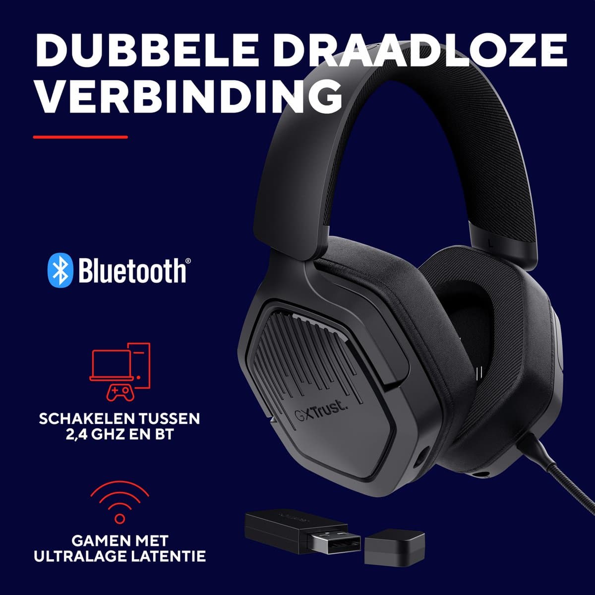 Trust GXT 493 Carus Wireless met 70 uur accuduur thumbnail 7
