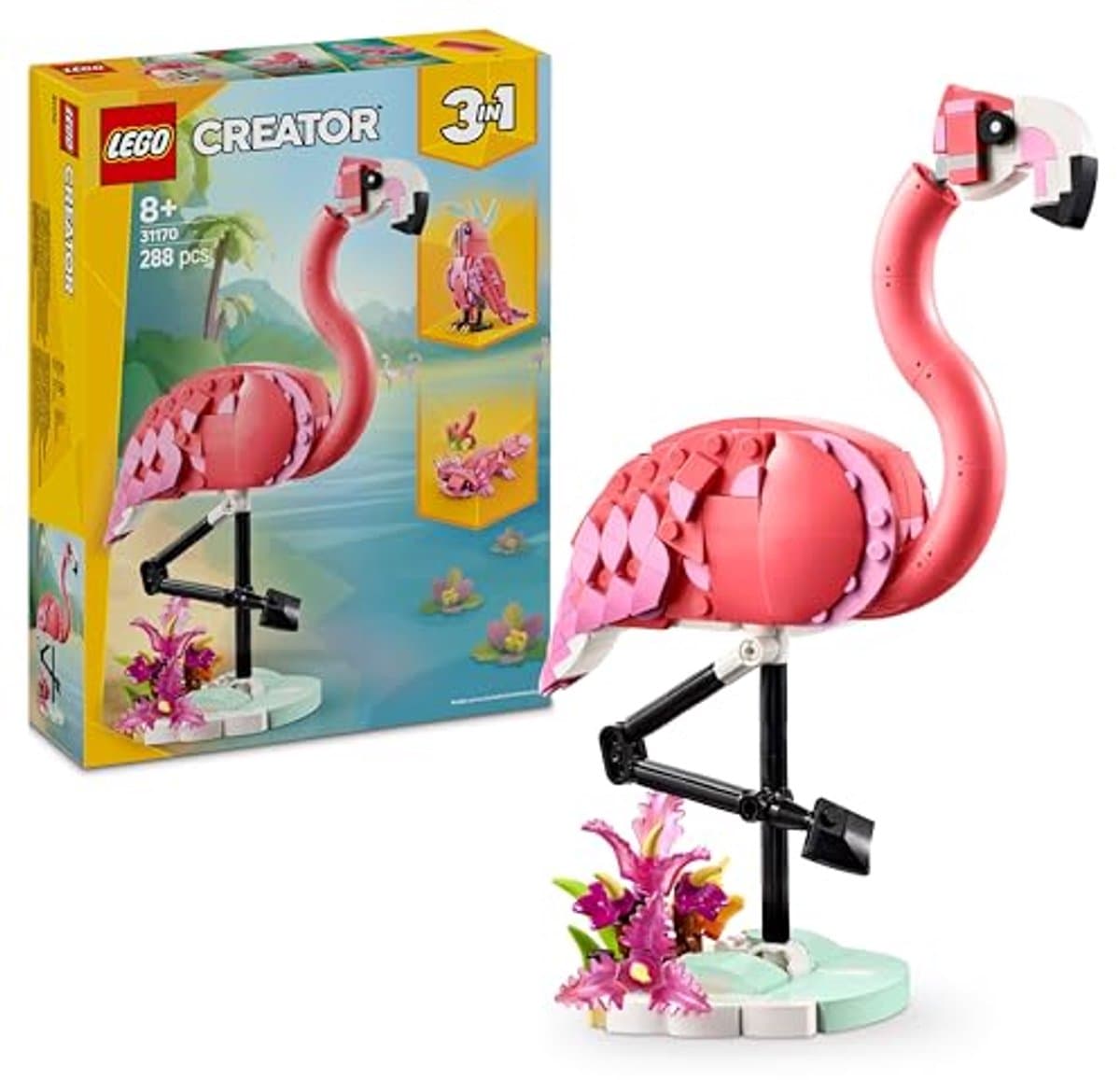LEGO Creator 3-in-1 flamingo: 3 bouwmodellen in één set thumbnail 7