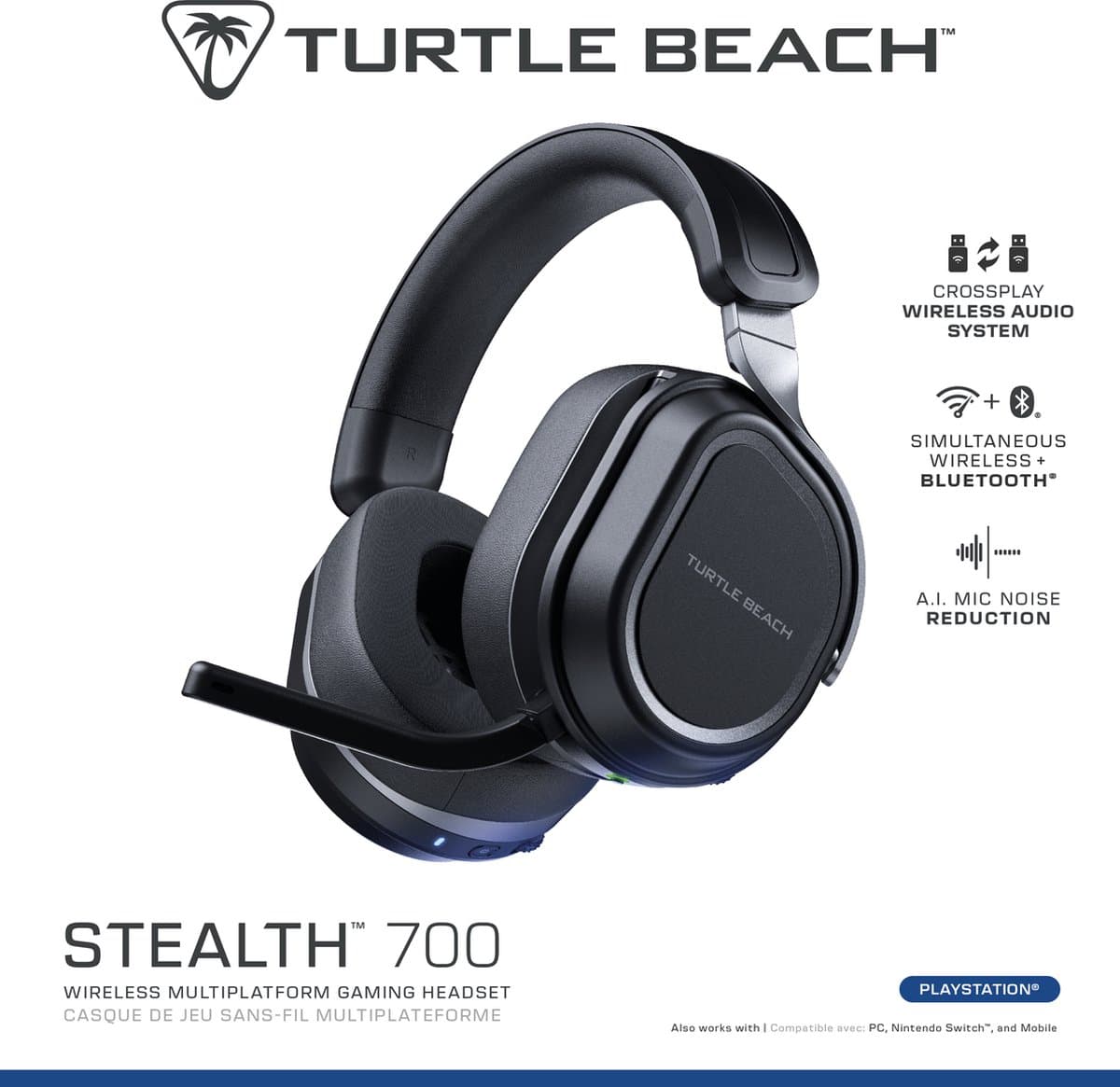 Turtle Beach® Stealth™ 700 Gen 3 – Draadloze Gamingheadset - PS5, PS4, PC en mobiel - Zwart thumbnail 6