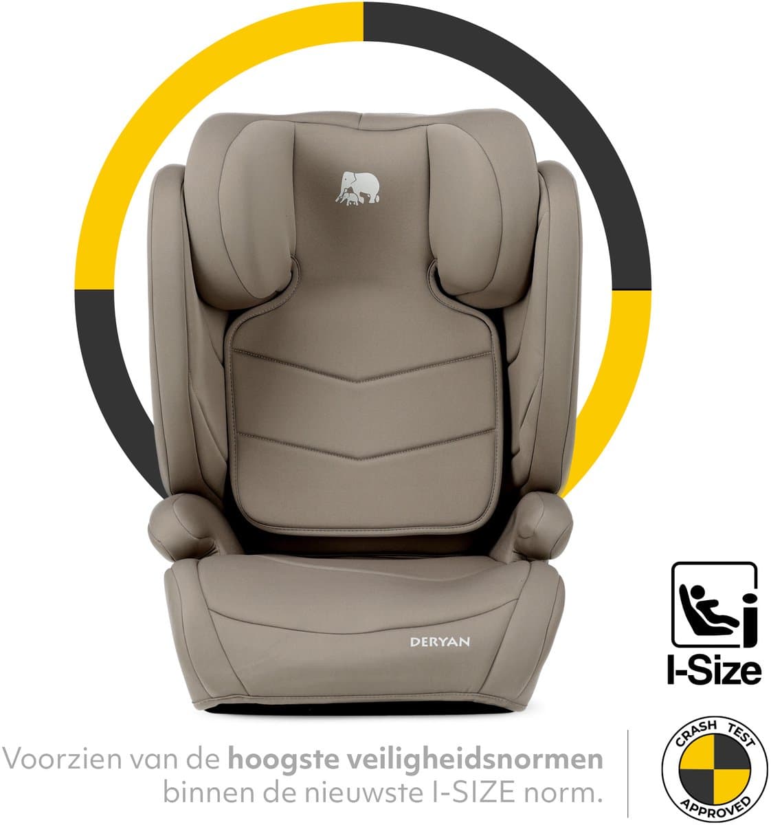 Deryan Charlie Luxe Autostoel i-Size - Isofix - 100 tot 150 cm - Truffle Nougat thumbnail 2