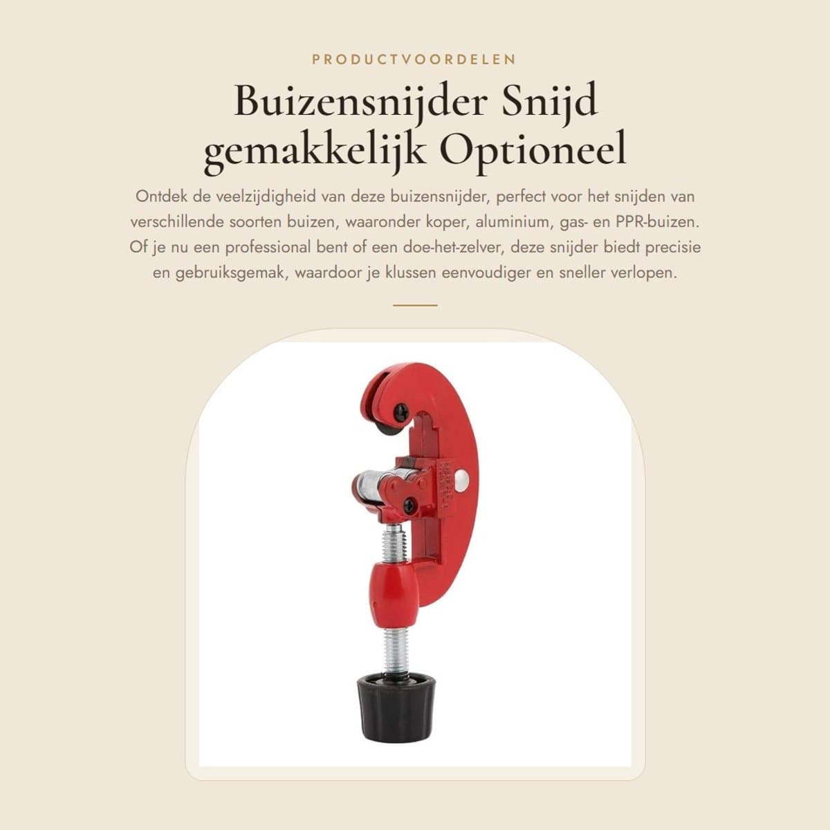 Dailygoods- Buizensnijder Optimaal voor Koperen/Aluminium - Gasbuis - PPR-buis - Snijbereik 3-64 mm - Mangaanstaal - Lichtgewicht 166-500 g - Pijpsnijder thumbnail 5