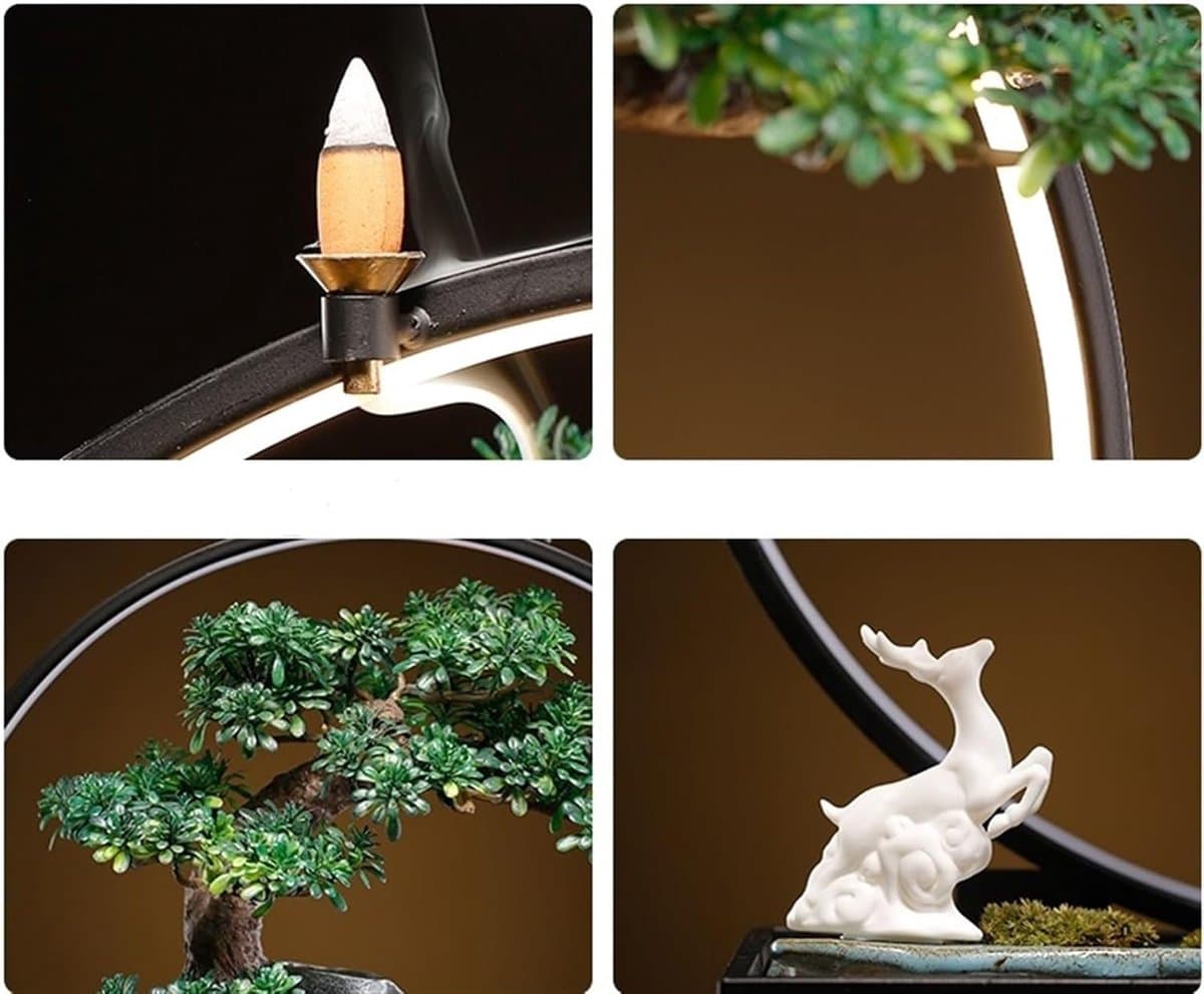 Glazen Aquarium - Vissenkom Decoratief - Huisdecoratie - Met Lichtring - 4000 ml - Transparant thumbnail 6