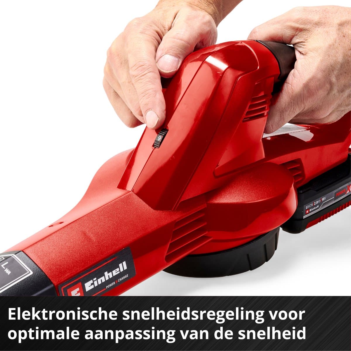 Einhell Accu Bladblazer GE-CL 18 E Li Kit - Power X-Change - 18 V/Li-ion - Blaassnelheid: 210 km/h - Incl. 2.0 Ah Accu en lader thumbnail 8