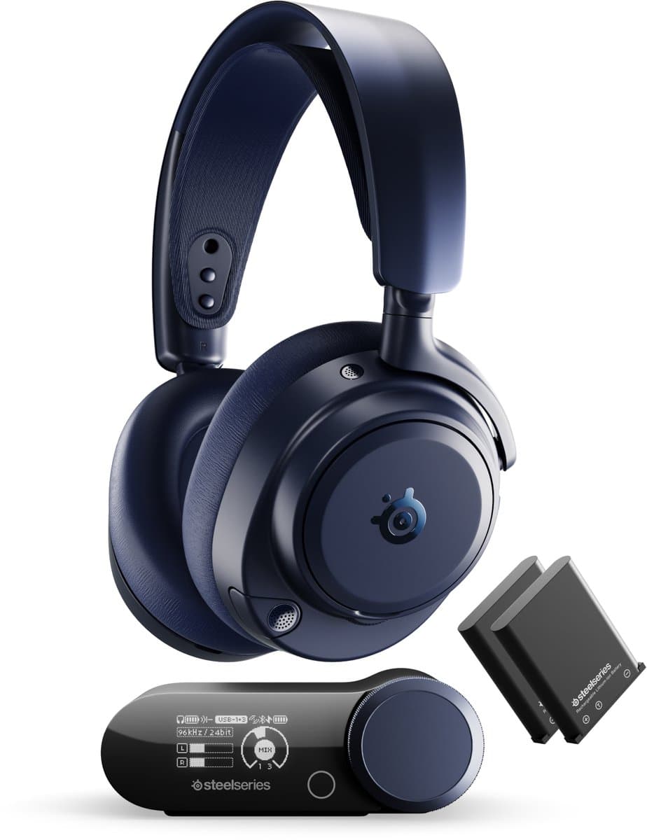 SteelSeries - Arctis Nova Pro Omni - Hi-Res Wireless Certified Gaming Headset - PC, PlayStation, Xbox & Switch - Midnight Blue thumbnail 2
