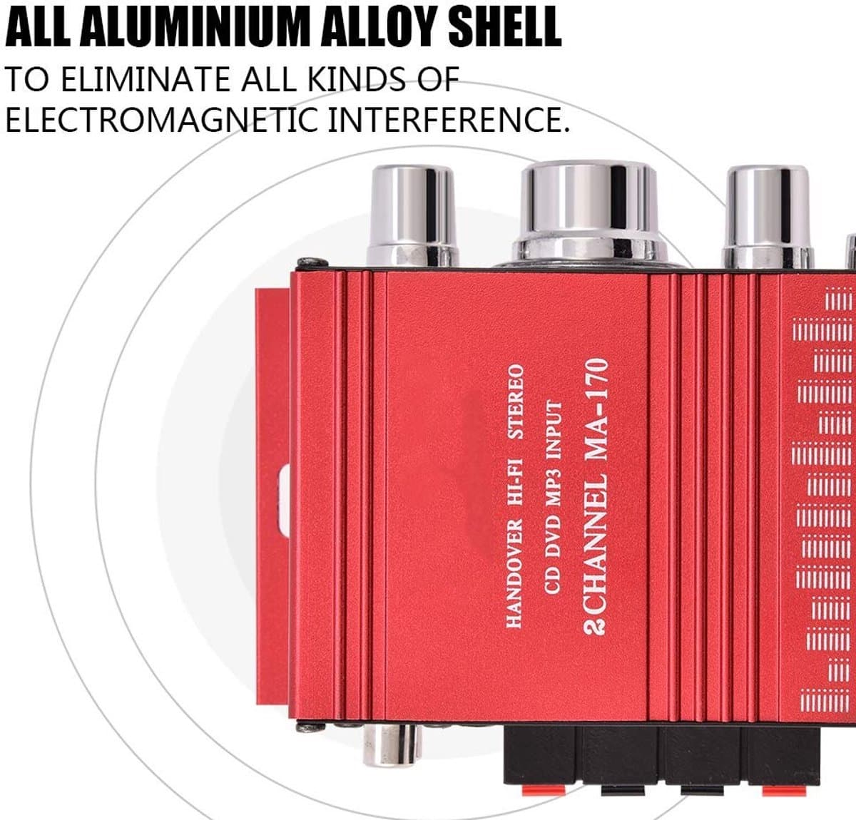 By shayne - Car HiFi Audio Stereo Amplifier - 2 Kanaals Digitale Audio Versterker - Aluminium - 20W Vermogen - Ideaal voor Auto - Compact Model thumbnail 6