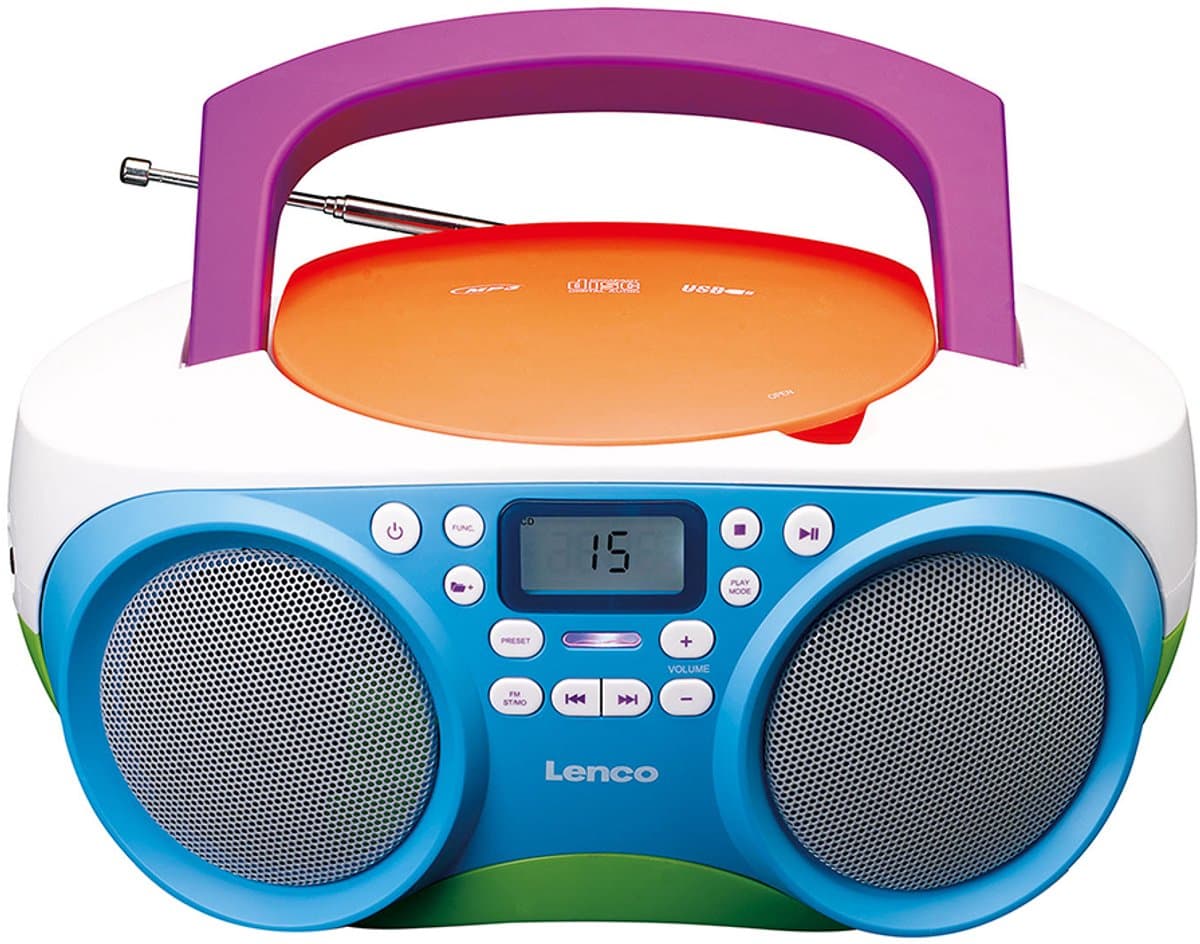 Lenco SCD-41 - Draagbare Radio cd speler met mp3, USB en AUX - Kids