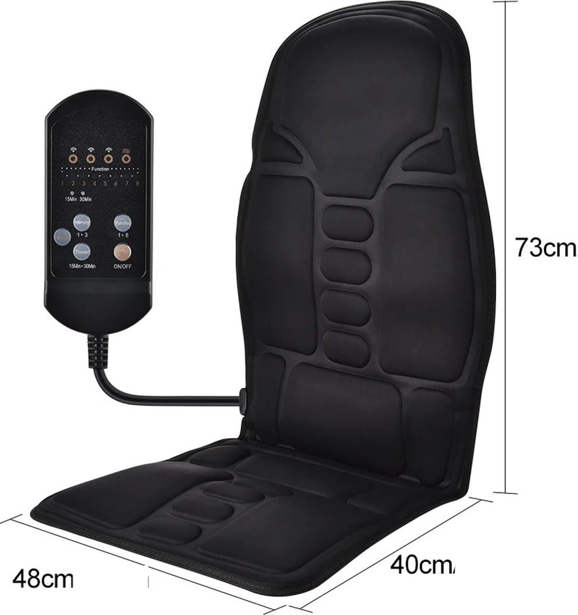 Stoelmassage Apparaat - Rugmassage Apparaat - Rugmassage Stoel - Infrarood Verwarming - Massage - Pijnbestrijding thumbnail 8