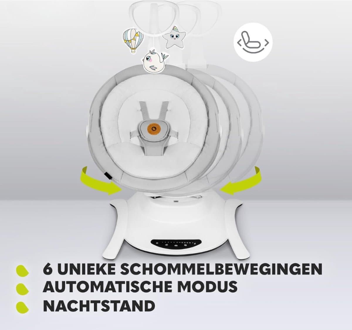 Elektrische Wipstoel - Elektrische Babyschommel - Schommelstoel - Baby Swing - Premium thumbnail 7