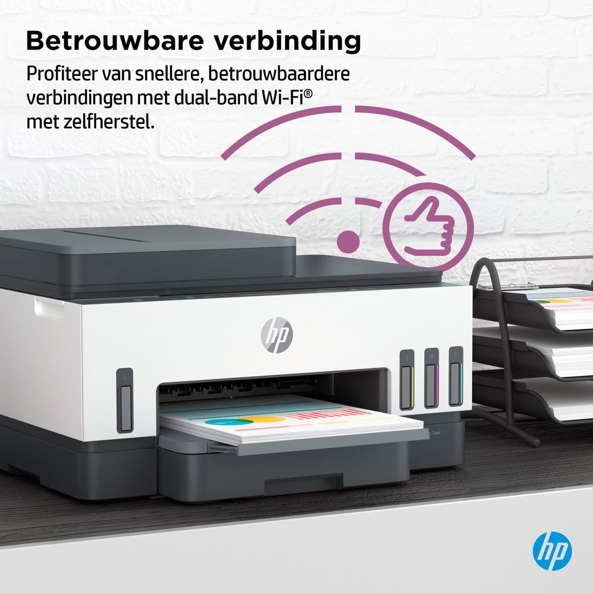 HP Smart Tank 7305 – All-in-One Kleurenprinter – Inkjet Tankprinter – Wifi, Ethernet & AirPrint – ADF – Tot 3 Jaar Printen – Printen, Scannen, Kopiëren – Dubbelzijdig – Zonder Cartridges thumbnail 2