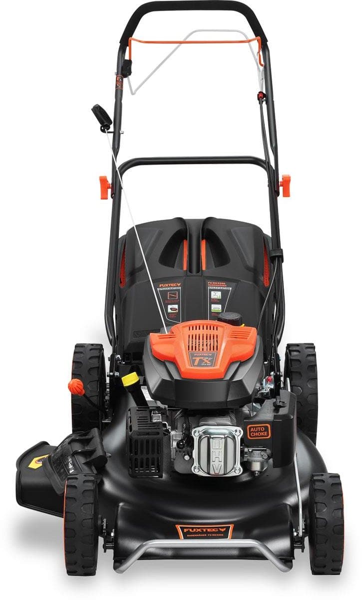 FUXTEC 4-in-1 Benzine grasmaaier FX-RM5396 - 5,3 PK & 53 cm maaibreedte & hoogteverstelling 25-75 mm | 70L grasopvangbak, mulchfunctie & zij-uitworp thumbnail 3