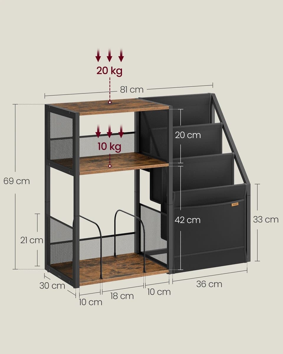 House of Balance LP Speler Meubel - Platenspeler meubel - Platenspelerkast - LP Kast - Vinylkast - LP opbergkast - 30×81×69 cm thumbnail 2