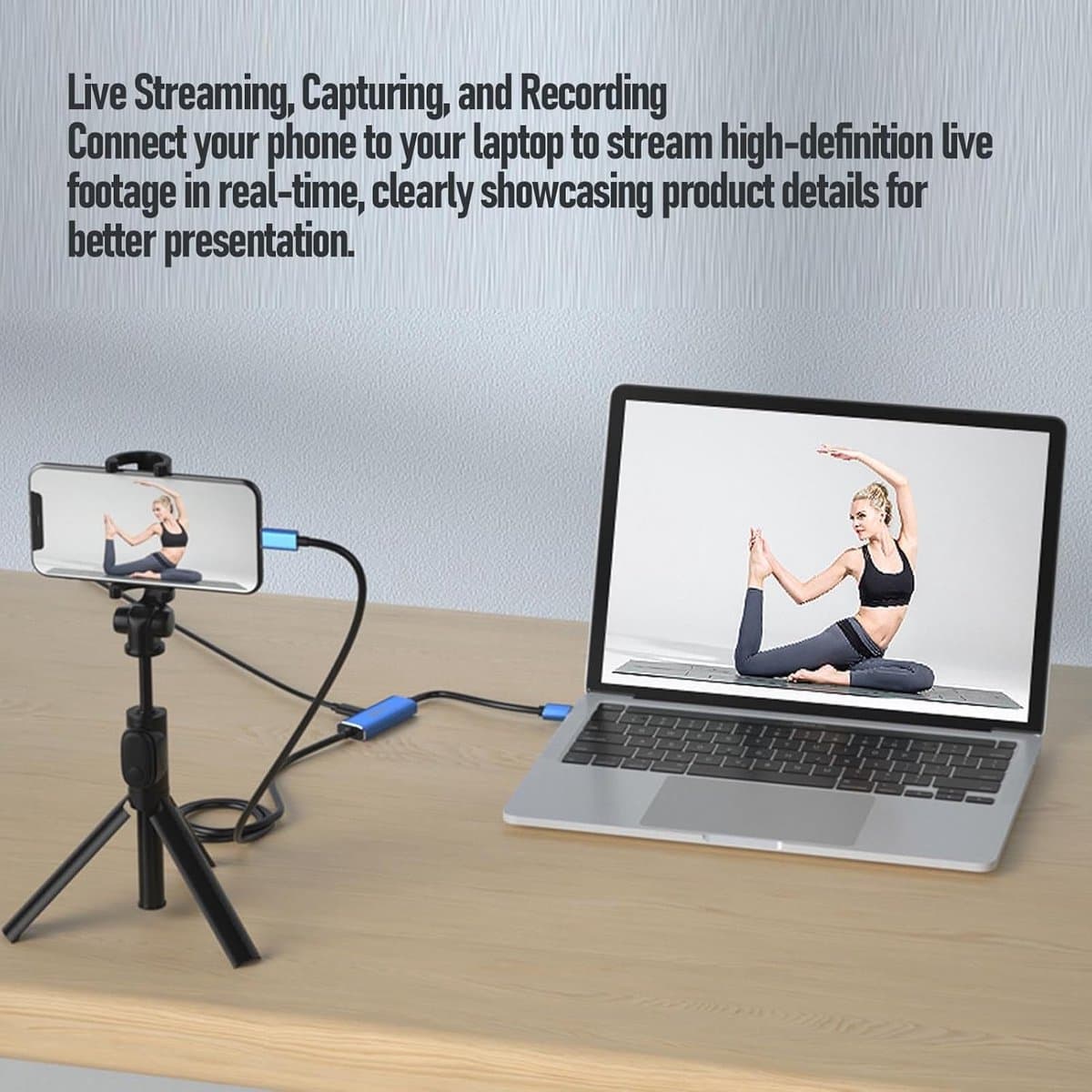 Video Capture Card - Opnamekaart Streamen - Live Gaming Opnames - 100W PD Snel Opladen - 1080p 60fps thumbnail 5