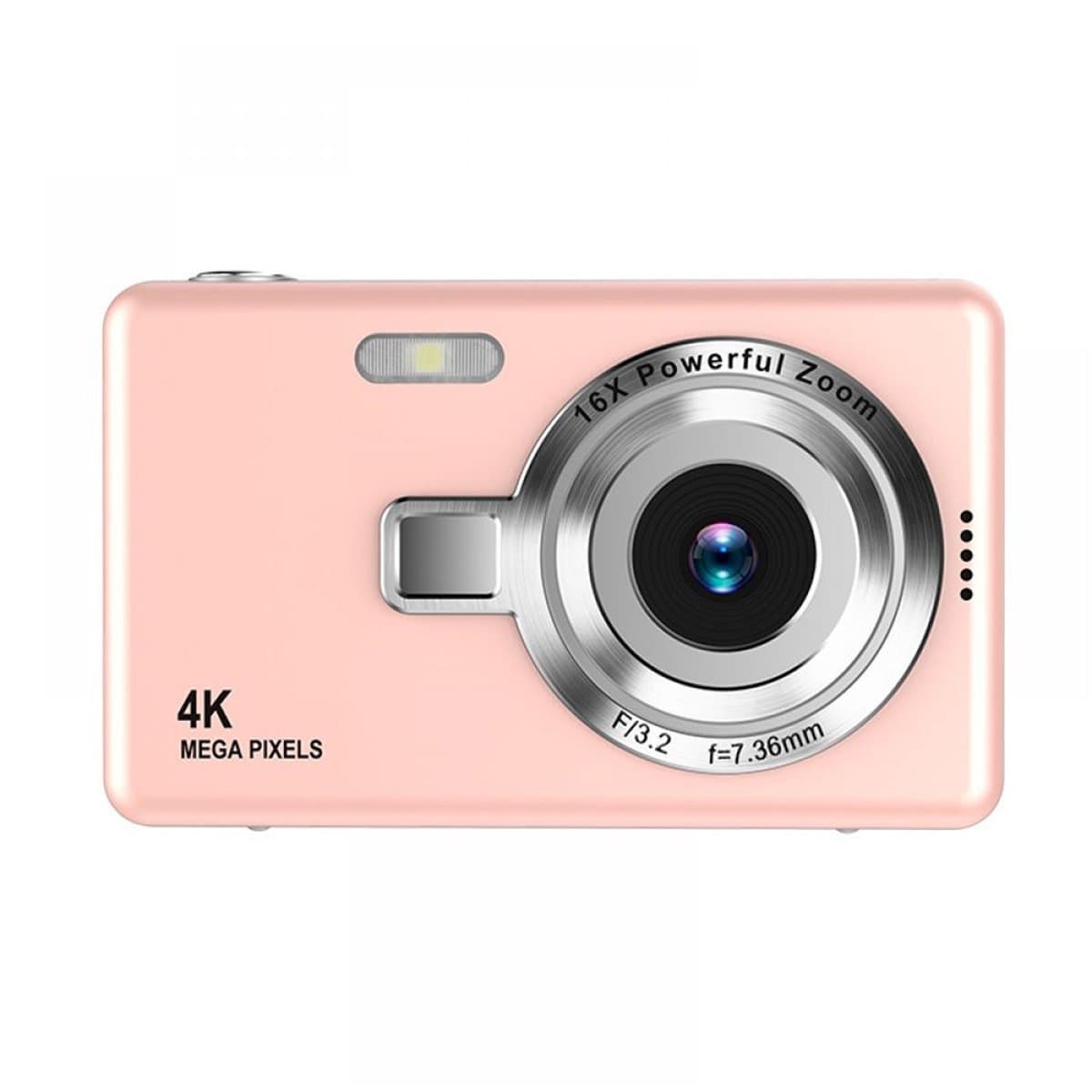 carmdering - Digitale Camera- 2,4 inch LCD-scherm - 4K Ultra HD CCD digitale camera - mini compacte point-and-shoot camera voor beginners, studenten, thuisfotografie en reizen (roze)