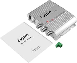 Productfoto van Mini Hi-Fi Versterker - Stereo Audio Player - Muziek Afspelen - 2.1 Kanaals - 15.4x10x3.4cm - Zilver