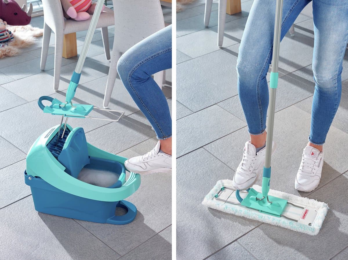 Leifheit Profi vloerwisser XL Micro Duo - 42 cm wisbreedte - 146 cm werkhoogte - 360° draaibare scharnier - Click System thumbnail 6
