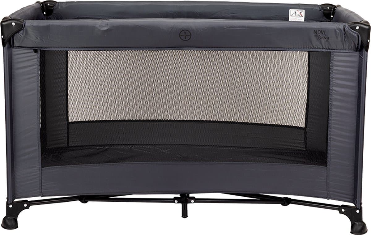 Novi Baby Kiki Luxe - Campingbed - Donker Grijs - reisbed - Inclusief transporttas - Inclusief verschoonblad - Inclusief bodemverhoger thumbnail 4