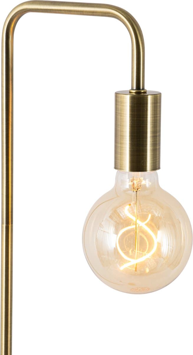 QAZQA facil - Moderne Vloerlamp | Staande Lamp - 1 lichts - H 145 cm - Brons - Woonkamer | Slaapkamer | Keuken thumbnail 3