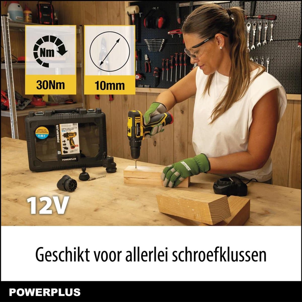 Xbox 12V 4-in-1 schroevendraaier met batterij, lader en koffer thumbnail 7