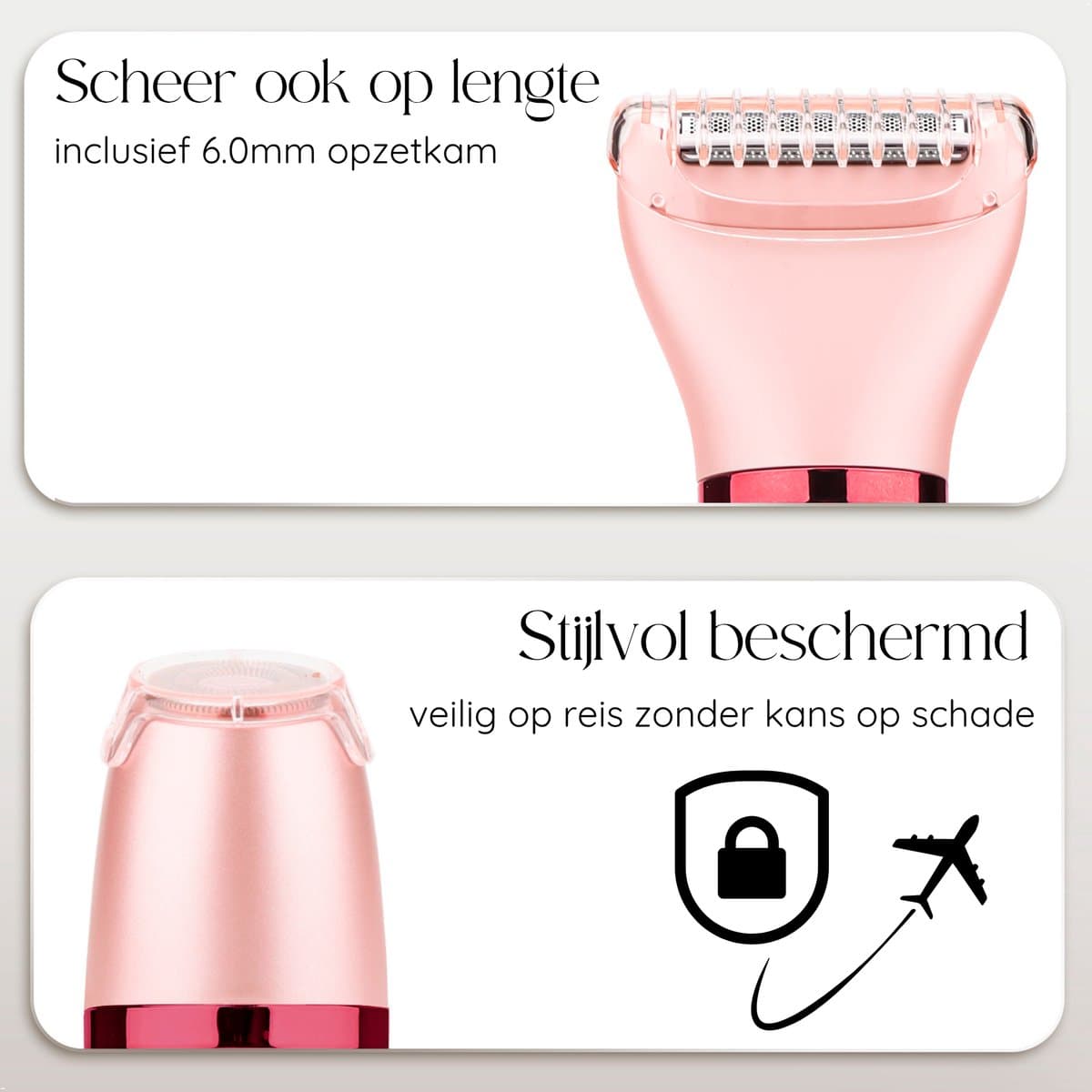 3-in-1 Ladyshave met Display - Gezicht - Oksels - Benen - Bikinilijn - Sansbeauté® - Scheerapparaat Vrouw - Ontharingsapparaa - Gezichtsontharing Dames - Trimmer Vrouw Intiem - Ladyshaves Bikini - USB Oplaadbaar thumbnail 7