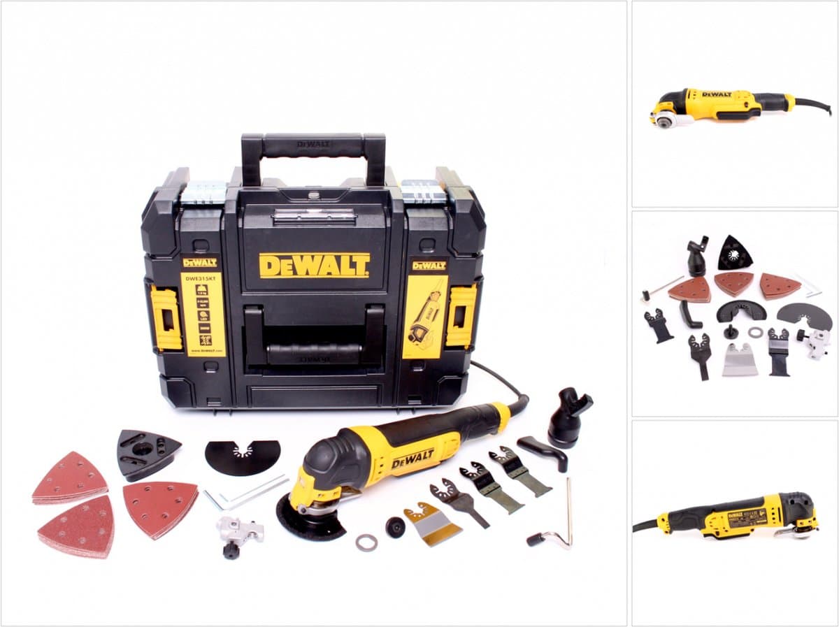 DeWalt DWE315KT oscillerende multitool met 23-delige accessoireset thumbnail 2
