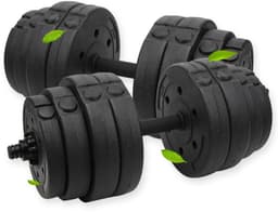 Productfoto van PIPIPOXER-2-in-1 halterset & Dumbbell Set , 20 kg halters, Verstelbare Halterset,Zwart