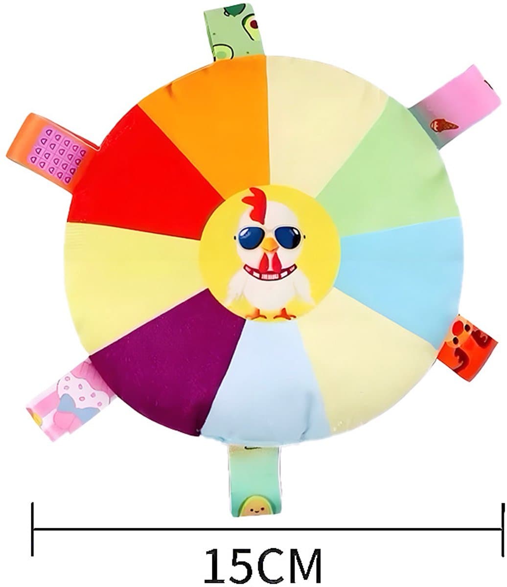 Daity Peluche Interactive pour Chien Arc-en-Ciel – Frisbee Sonore Résistant – Interactief Hondenspeelgoed Sterk – Jeux Intérieur et Extérieur, Voor Puppy’s tot Middelgrote Honden - Eendje thumbnail 3