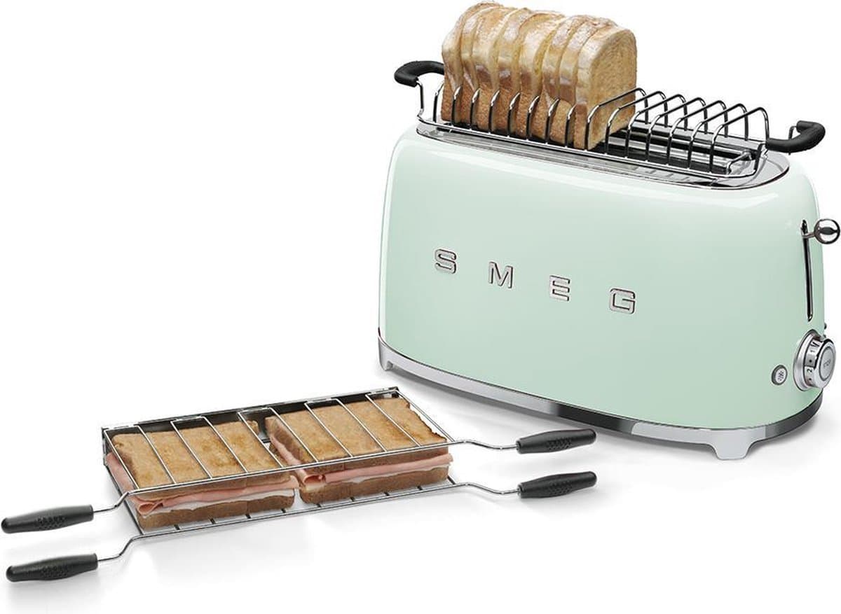 SMEG TSF02PGEU - Broodrooster - Watergroen - 2x4 - 1500W - 6 niveaus thumbnail 5