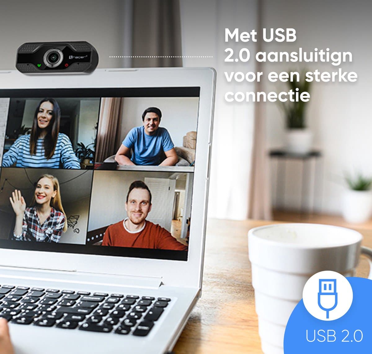 Webcam - Voor pc - Met Microfoon - Full HD thumbnail 5