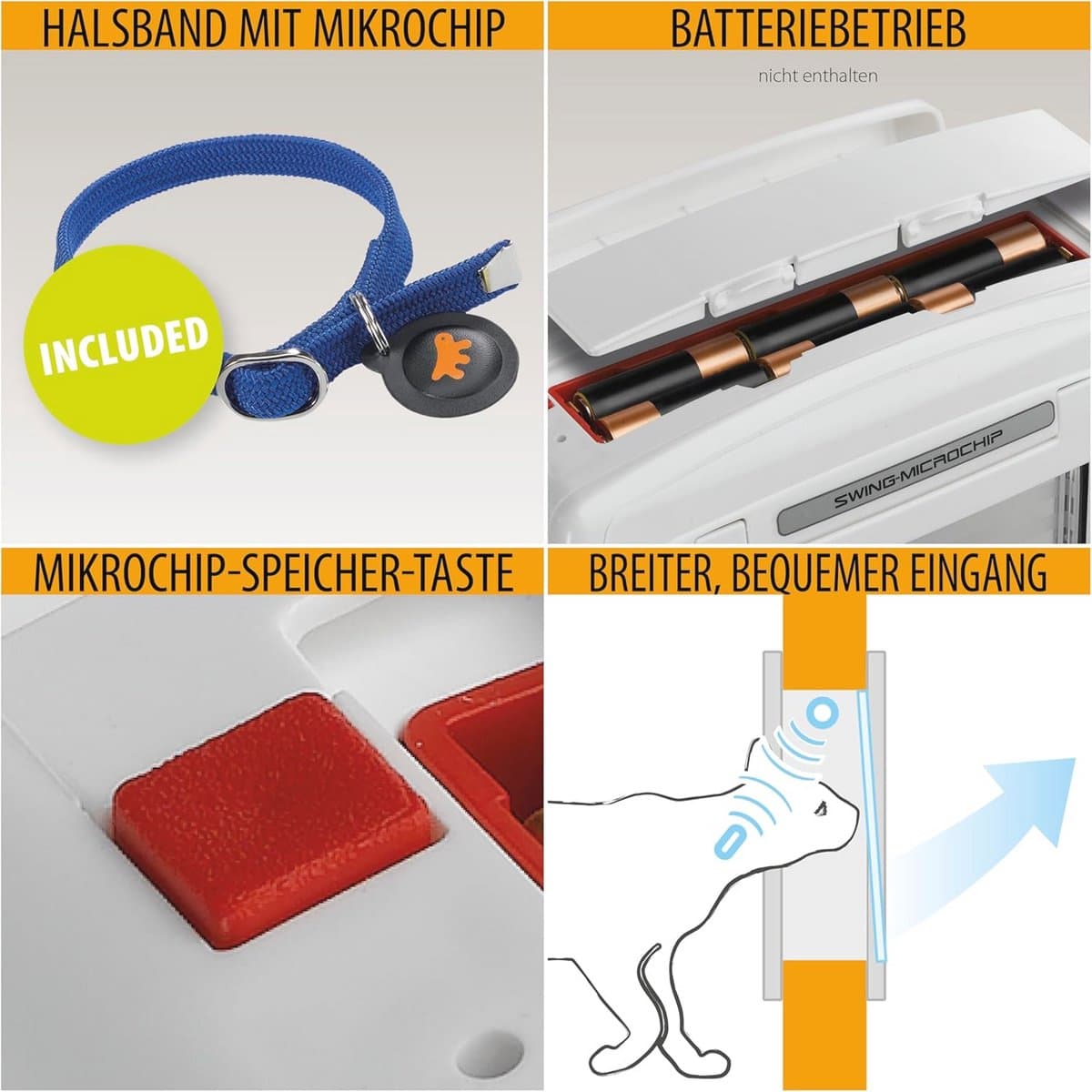 Kattenluik met Microchip en Wind Stopper - Viervoudig Instelbaar thumbnail 4
