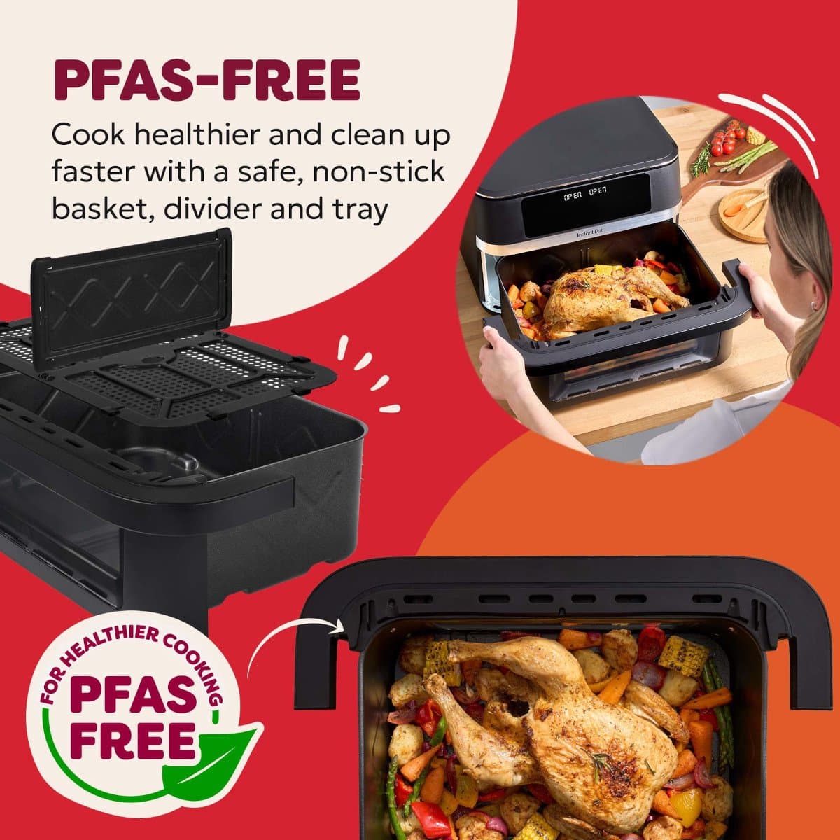 Instant Pot Vortex Versazone 12L Zwart Air Fryer thumbnail 4