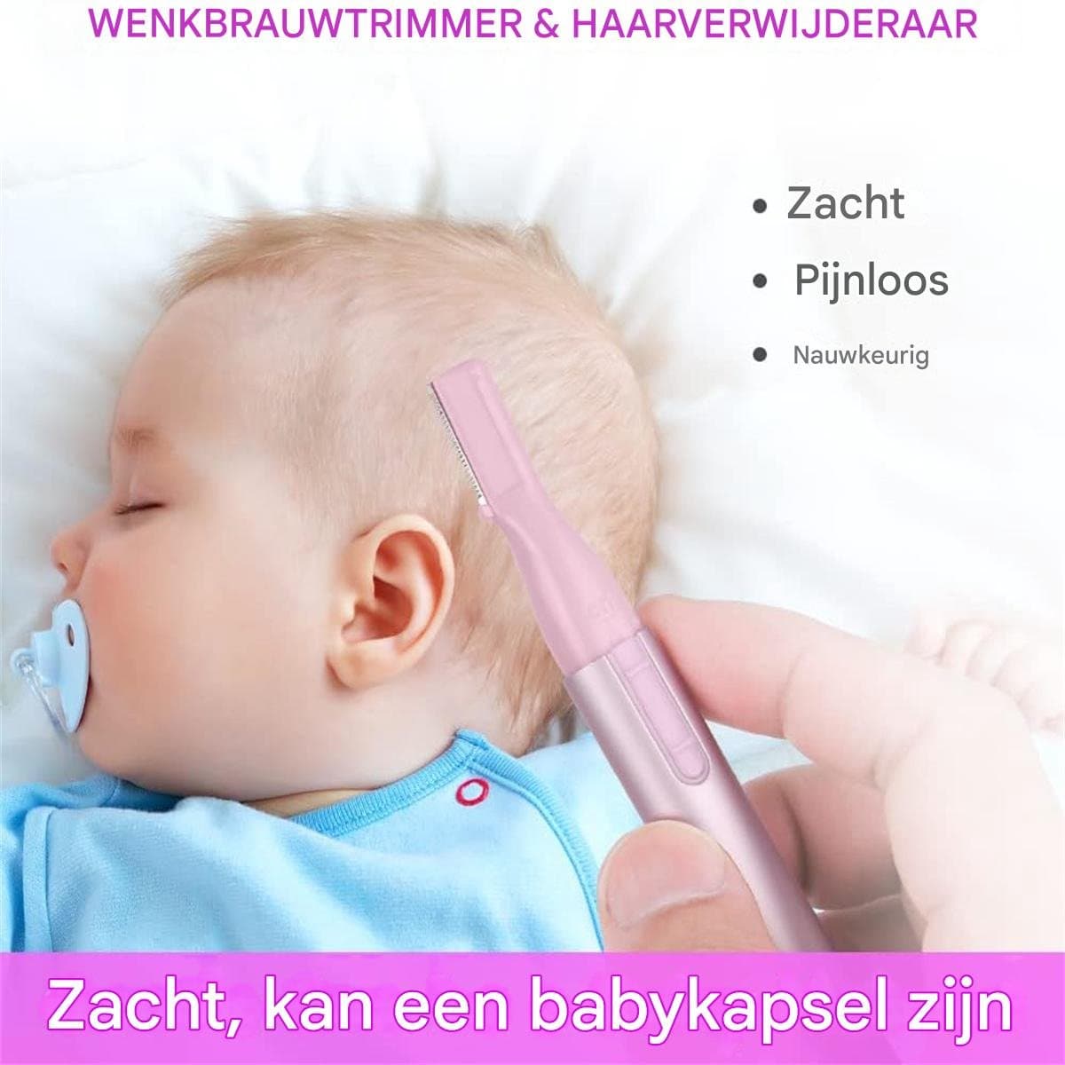 carmdering - Elektrische Wenkbrauw Trimmer | Precisietrimmer | Gezichtstrimmer I Wenkbrauw Epilator | Gezichtsepilator | Gezicht Ontharing | Trimmer I Roze thumbnail 7