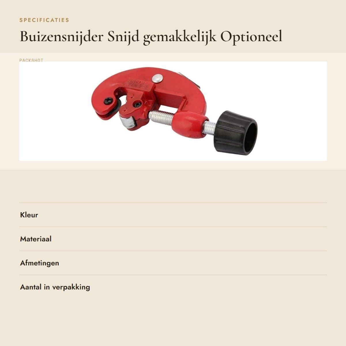 Dailygoods- Buizensnijder Optimaal voor Koperen/Aluminium - Gasbuis - PPR-buis - Snijbereik 3-64 mm - Mangaanstaal - Lichtgewicht 166-500 g - Pijpsnijder thumbnail 3