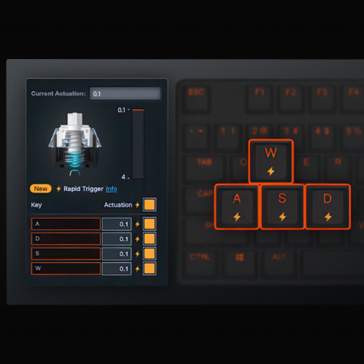 SteelSeries Apex Pro TKL Gen 3 - Mechanisch Gaming Keyboard - Wit - US Qwerty - Rapid Trigger, Rapid Tap, Protection Mode thumbnail 7