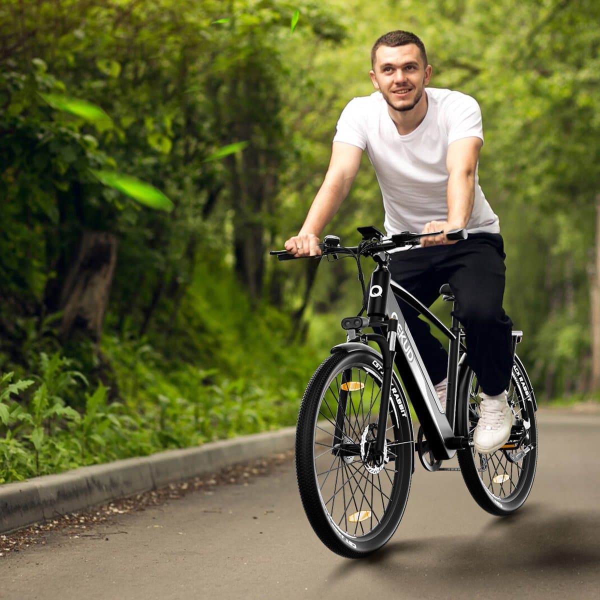 Qekud Elektrische Fiets - E-bike - 27.5 inch - 250W Motor -36V 13Ah Accu - 100km - 7 Versnellingen - met app - Zwart thumbnail 8