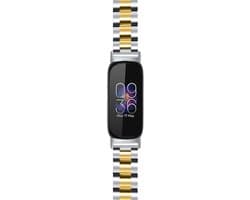 Reservebandje Fitbit Inspire 3 - Horlogebandje Metalen Band - Fitness Tracker - Verstelbaar Gespontwerp - Niet gespecificeerd - Zilver Goud thumbnail 5