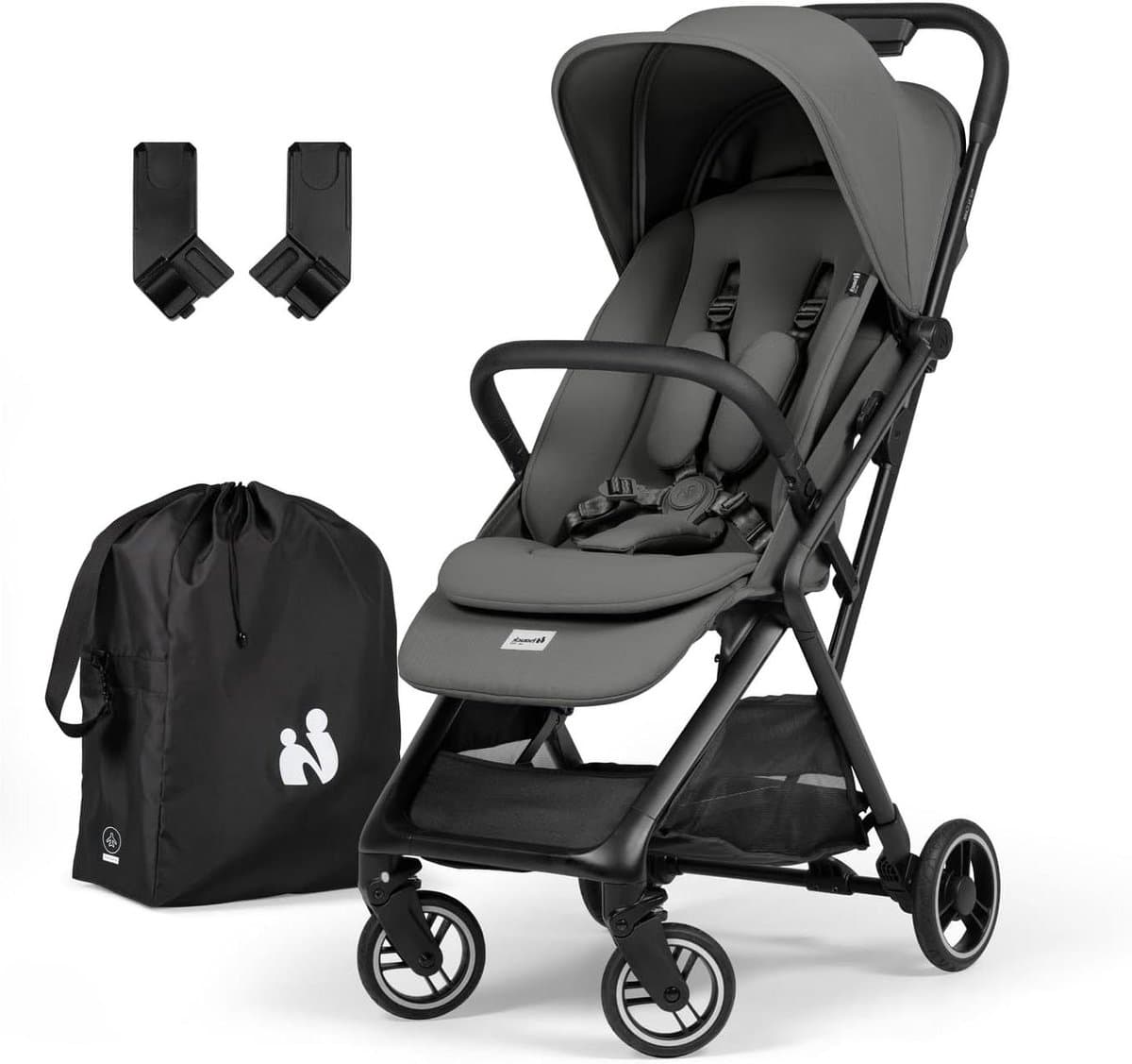 Reisbuggy Lichtgewicht - Compacte Kinderwagen - Reizen Met Kinderen - Eenhands Inklapbaar - Handbagage Formaat - Stone