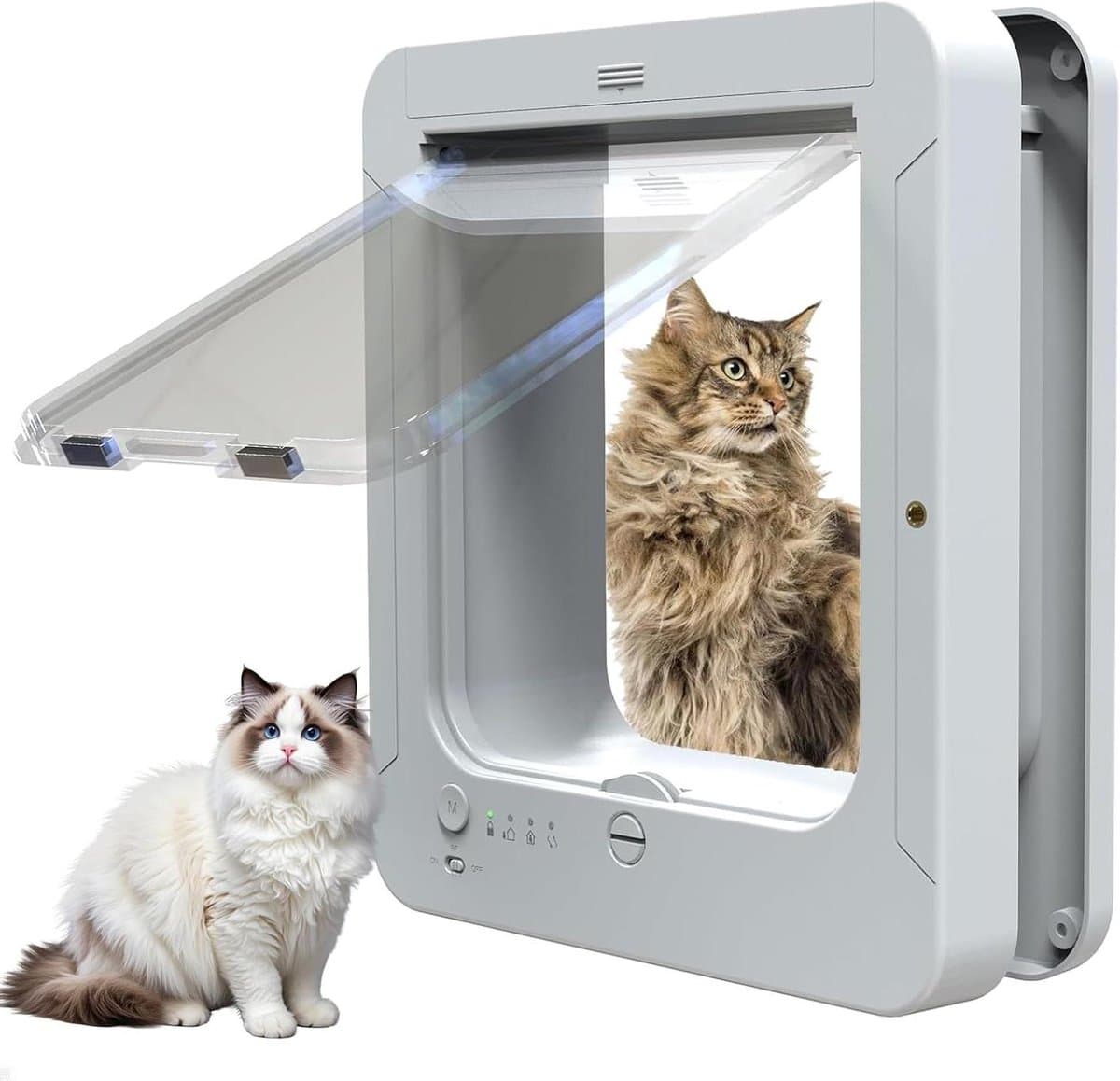 Huisdierluik - Kattenluik Hondendeur - Controle Toegang - Microchip Gestuurd - 11.5 x 10 Inch - Zwart thumbnail 8