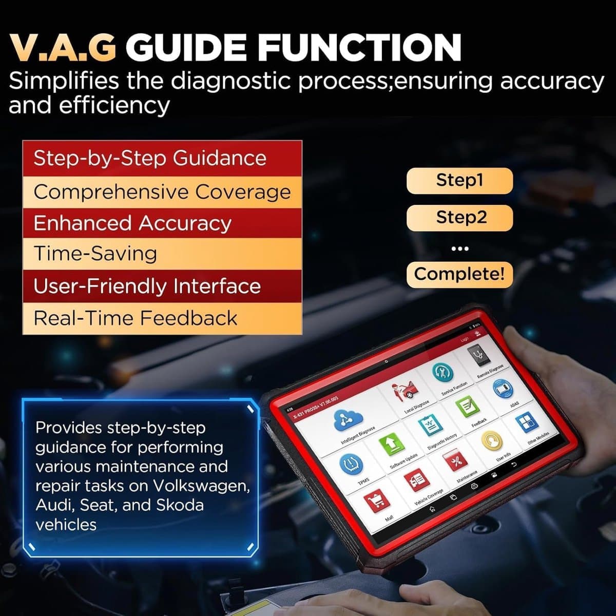 Autodiagnose Apparatuur – OBD2 Scanner – Diagnoseapparaat Auto – Auto Uitleesapparaat – Codelezer Voertuig – Bi-directionele Besturing – Online ECU Codering thumbnail 7