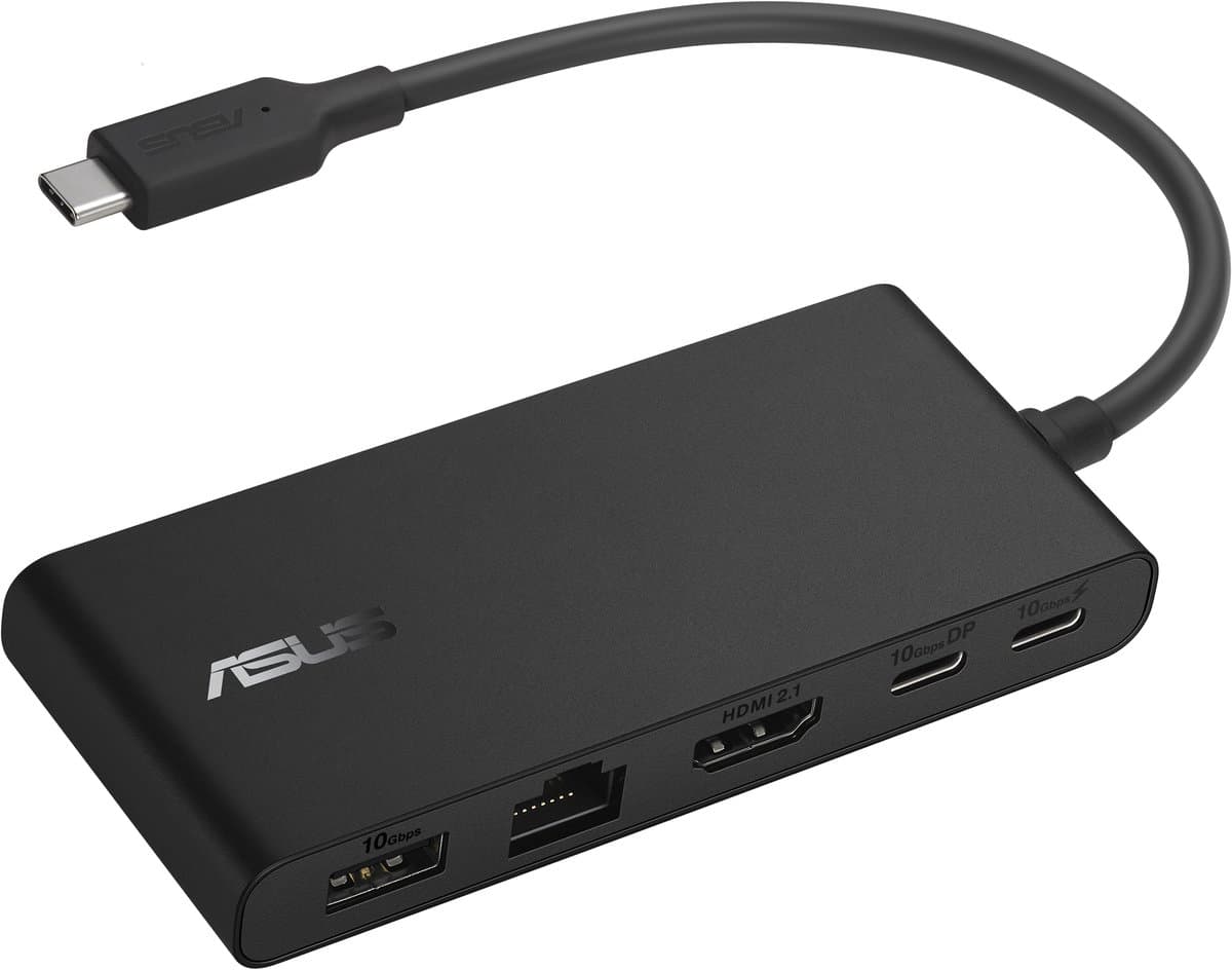 ASUS Dual 4K USB-C Dock DC201 - Laptop-dockingstation - Bedraad - USB 3.2 Type-C - Zwart thumbnail 7