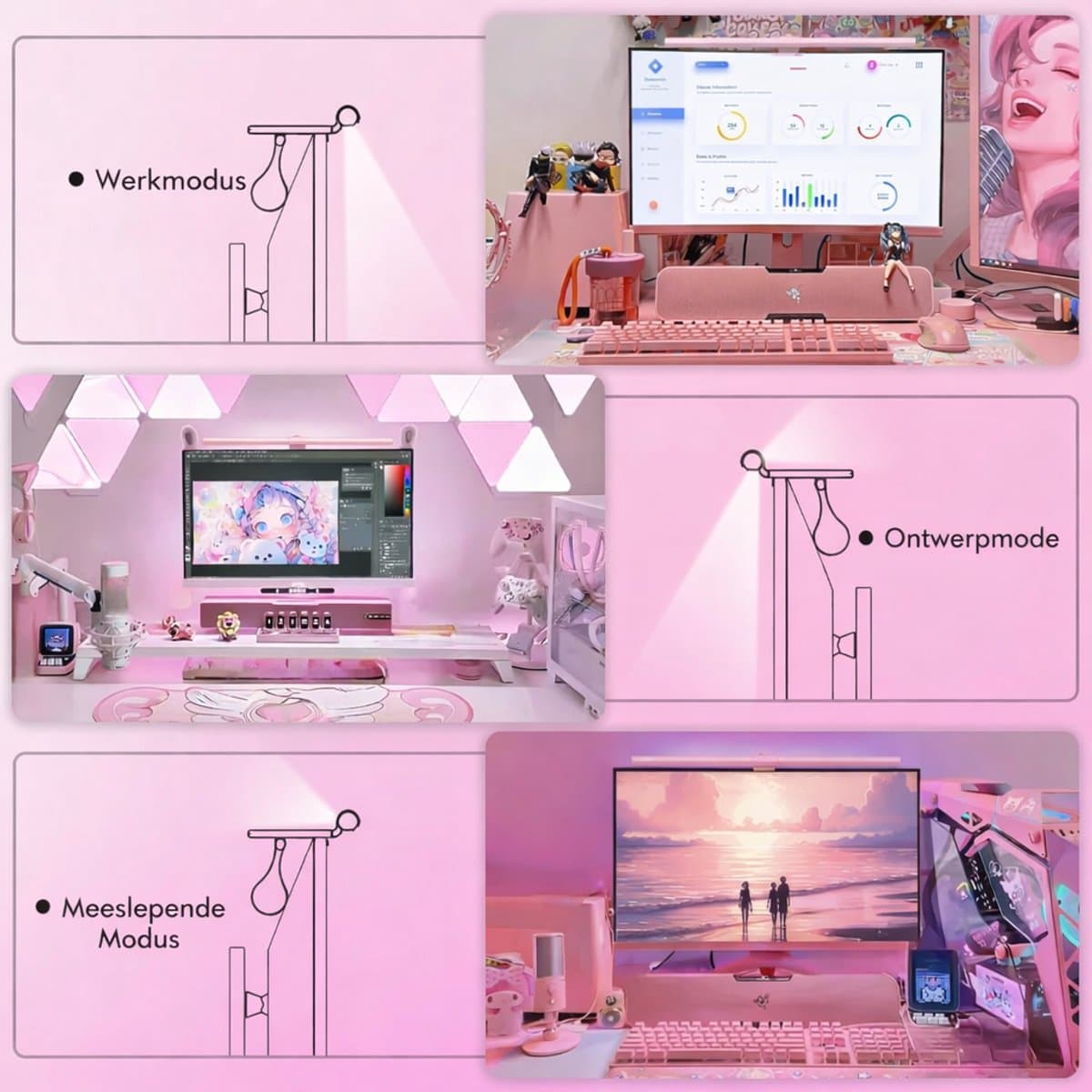 Monitor Lamp voor Computer - 40 cm - USB LED Lichtbalk - 112 LEDs - Dimbare Bureau Lamp - Achtergrondverlichting Monitor - Afstandsbediening - Gaming Bureau Lamp - Office Licht - Geschenkidee thumbnail 6