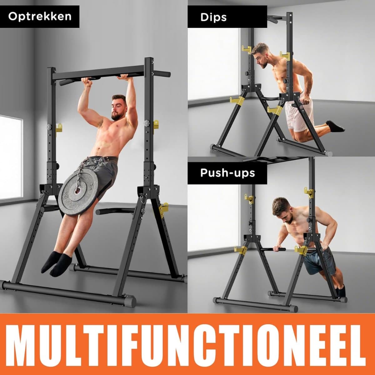 DnA® Squat Rack - Squat Wedge - Power Rack - Zwart - 135cm x 115cmx 223cm thumbnail 6