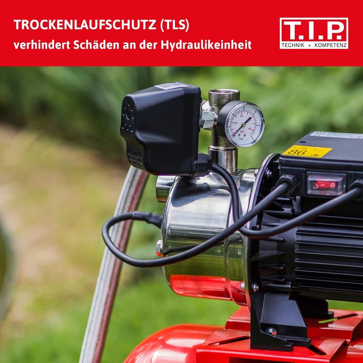 Krachtige Hydrofoorpomp met 50L Drukvat - Automatische Waterdruk voor Huis en Tuin (1200W, 4200L/u) thumbnail 4