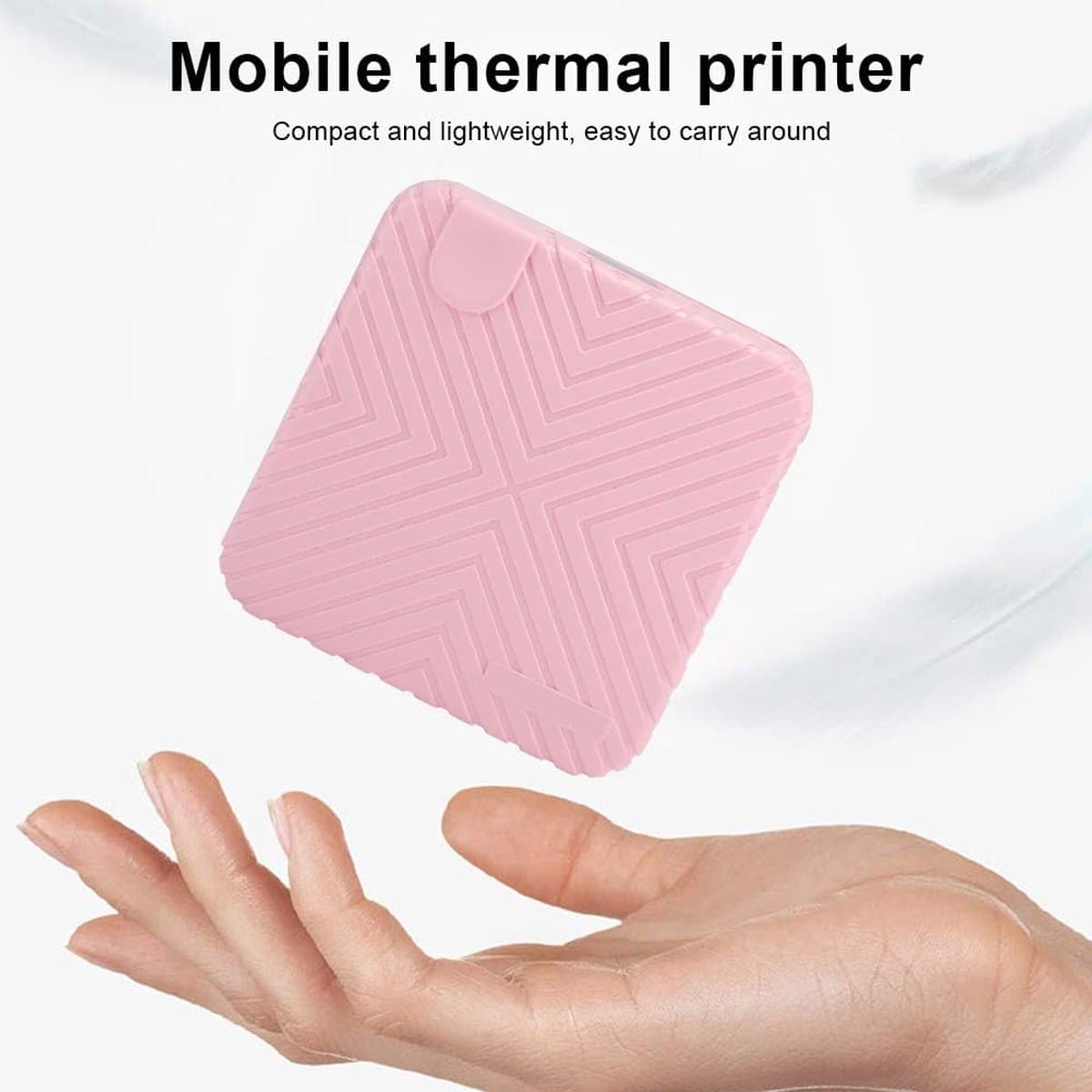 Draagbare Fotoprinter - Mobiele Mini Printer - Direct Foto's Printen - Tien Afdrukmethoden - 58mm Papierbreedte - Roze thumbnail 2