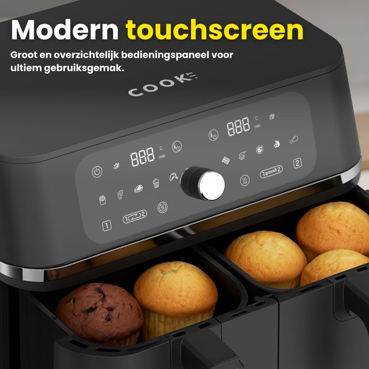 Dubbele Airfryer XXL 9L thumbnail 7