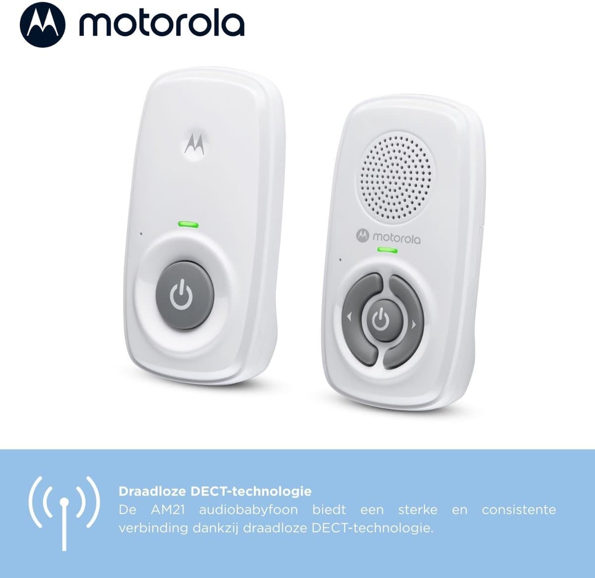 Motorola AM21 babyfoon – 300m bereik, lichtgewicht
