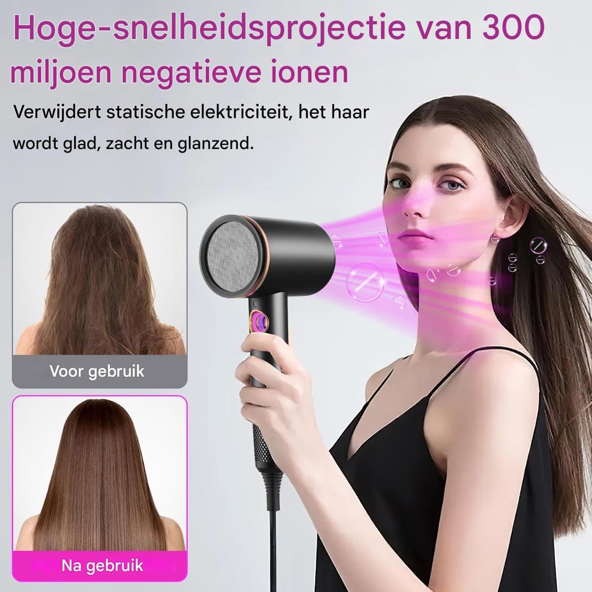carmdering - Professionele Föhn – Ionische Haardroger Fohn met Diffuser voor Krullen Haarfohn Ultra Stil en Superkrachtig met Extra Grote Diffuser Hair Dryer Reisfohn thumbnail 6