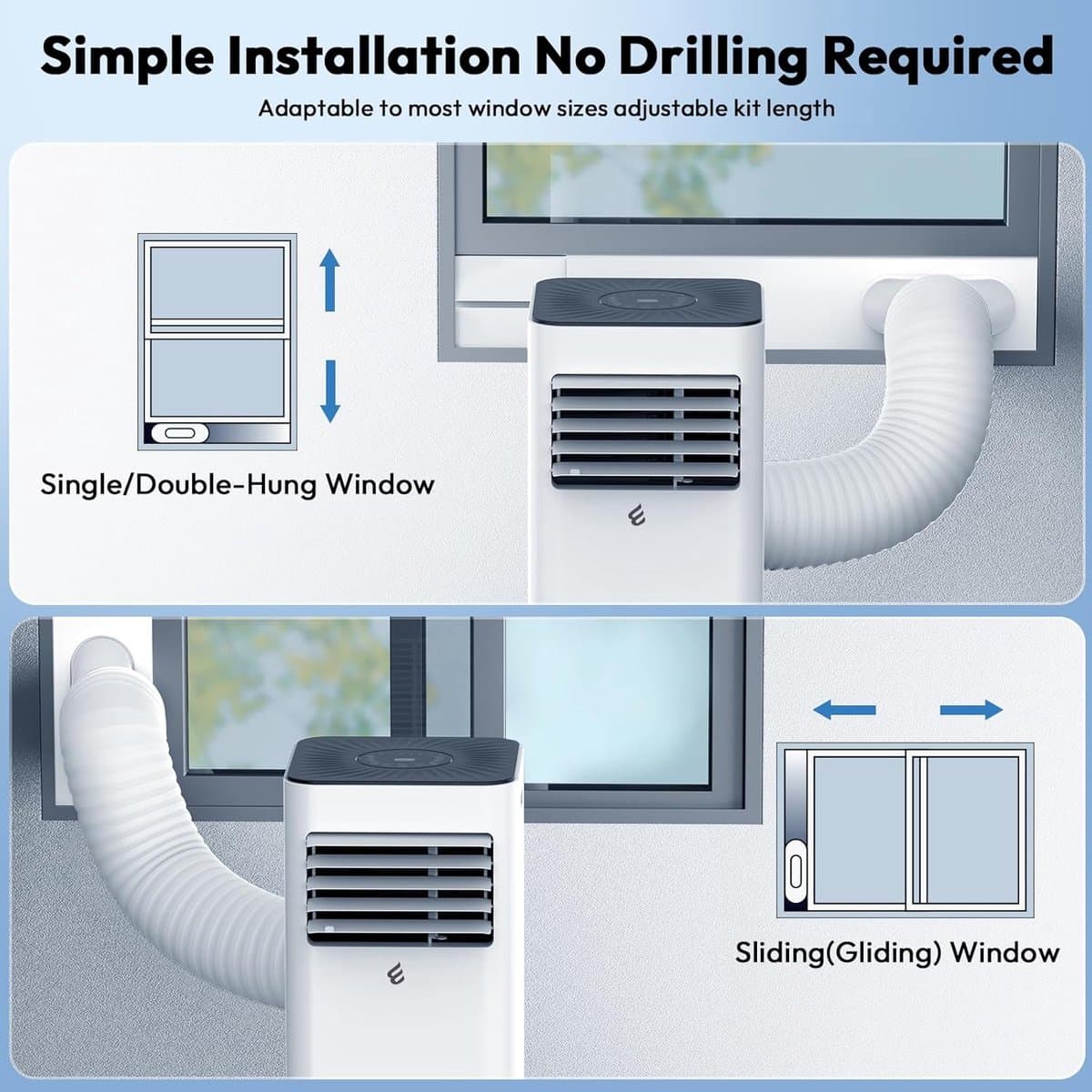 Mobiele airco 10000 BTU – 3-in-1 met ontvochtiger, afstandsbediening, timer en raamkit – tot 42 m² thumbnail 3