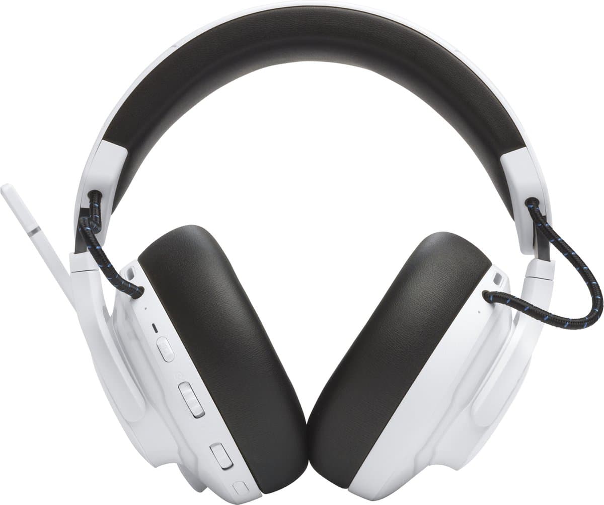 JBL Quantum 910P - Draadloze Over-ear Headset voor PlayStation (PS5 & PS4) - 2.4 GHz & Bluetooth - Noise Cancelling - Headtracking 3D Audio - 45+ uur batterij - Wit thumbnail 7